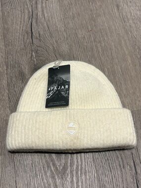 NWT Pajar Ivory Off-White Ribbed Folded Cuff Beanie